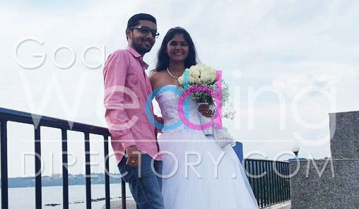 White lace bridal gown on rent Goa