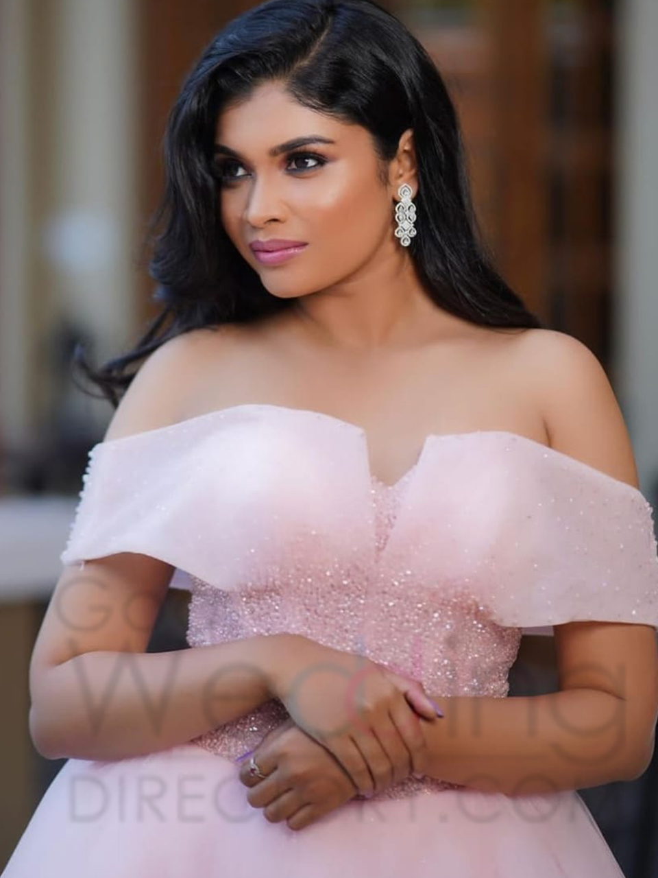 pink wedding gown hire in goa
